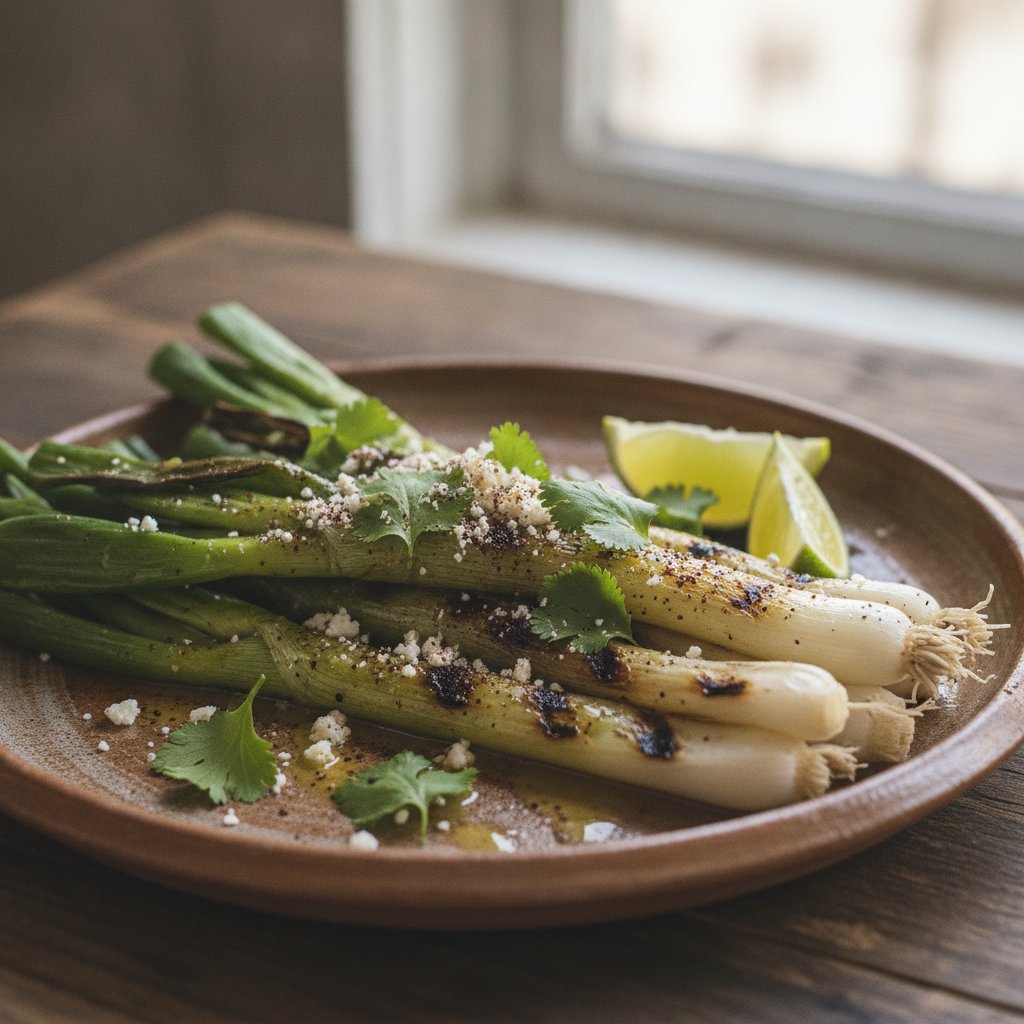 Grilled Spring Onions (Low-Calorie)