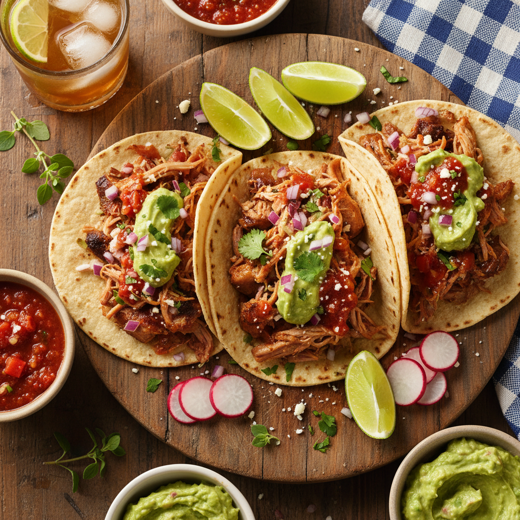 Tex-Mex Pork Carnitas Tacos