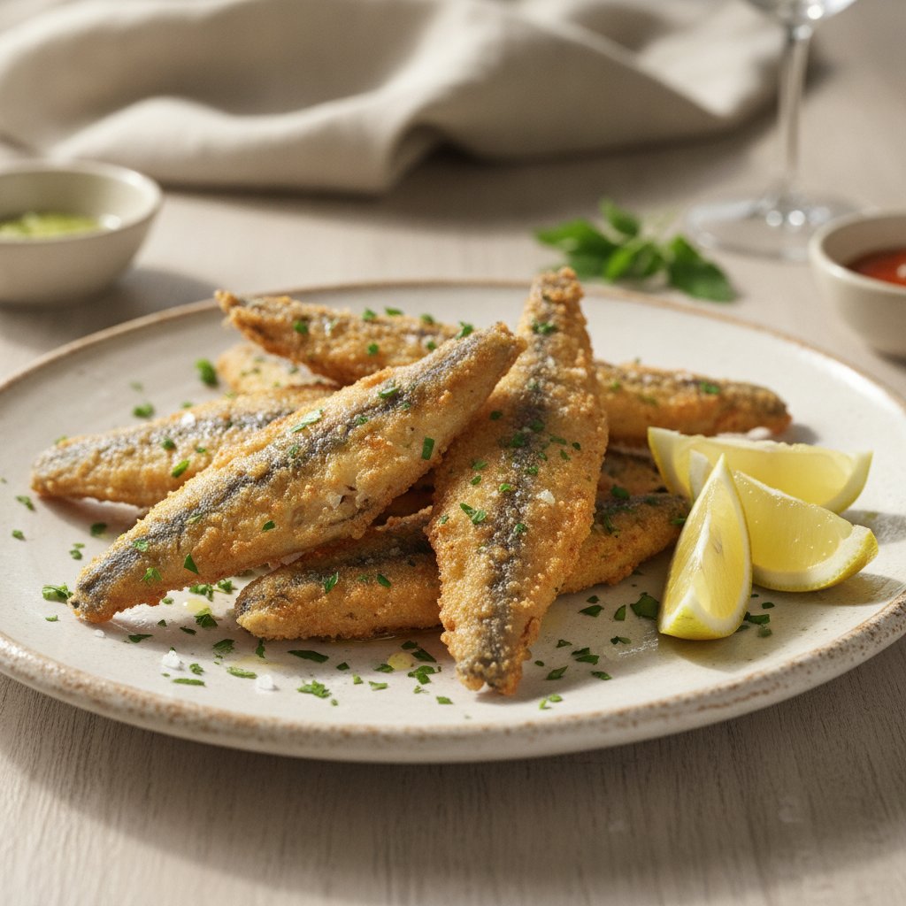 Fried Battered Fresh Sardines