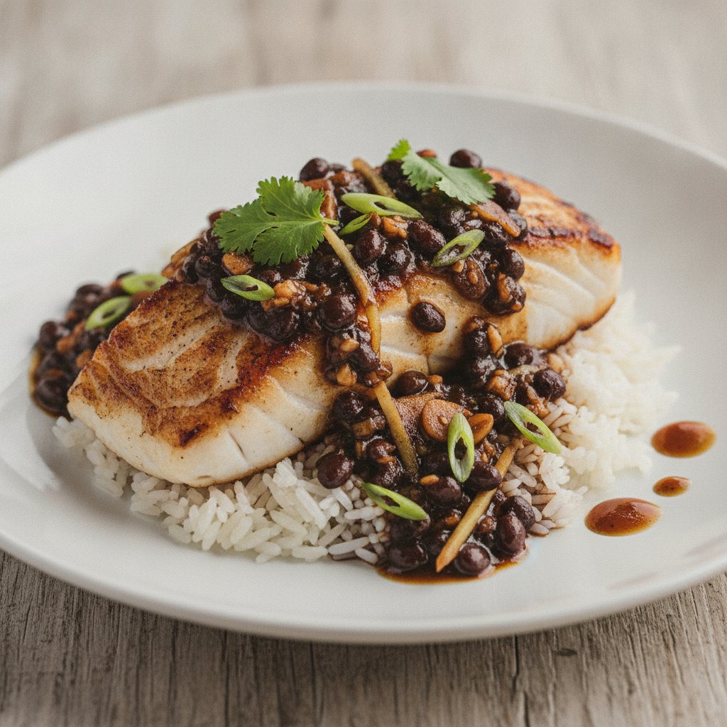 Grilled Cod with Black Bean Sauce