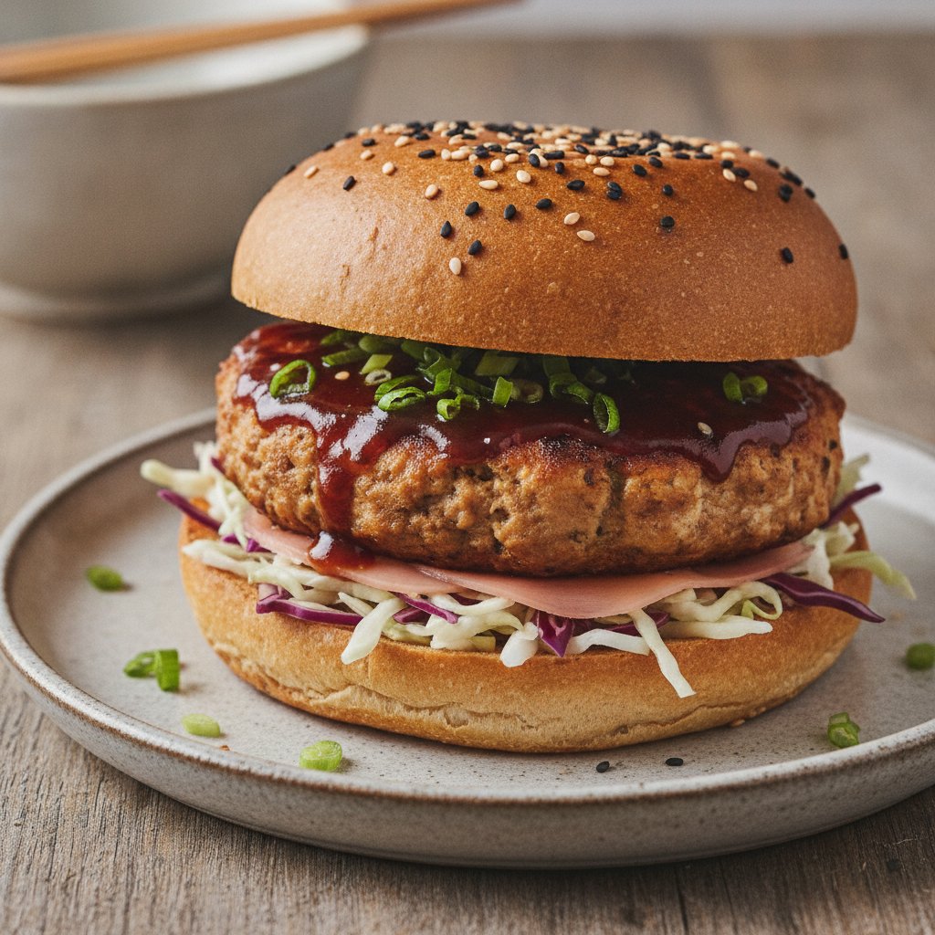 Japanese Teriyaki Chicken Burger (Gluten-Free)
