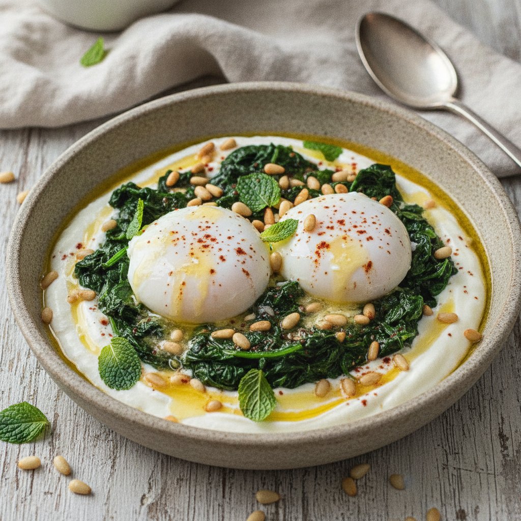Eggs with Spinach and Yogurt