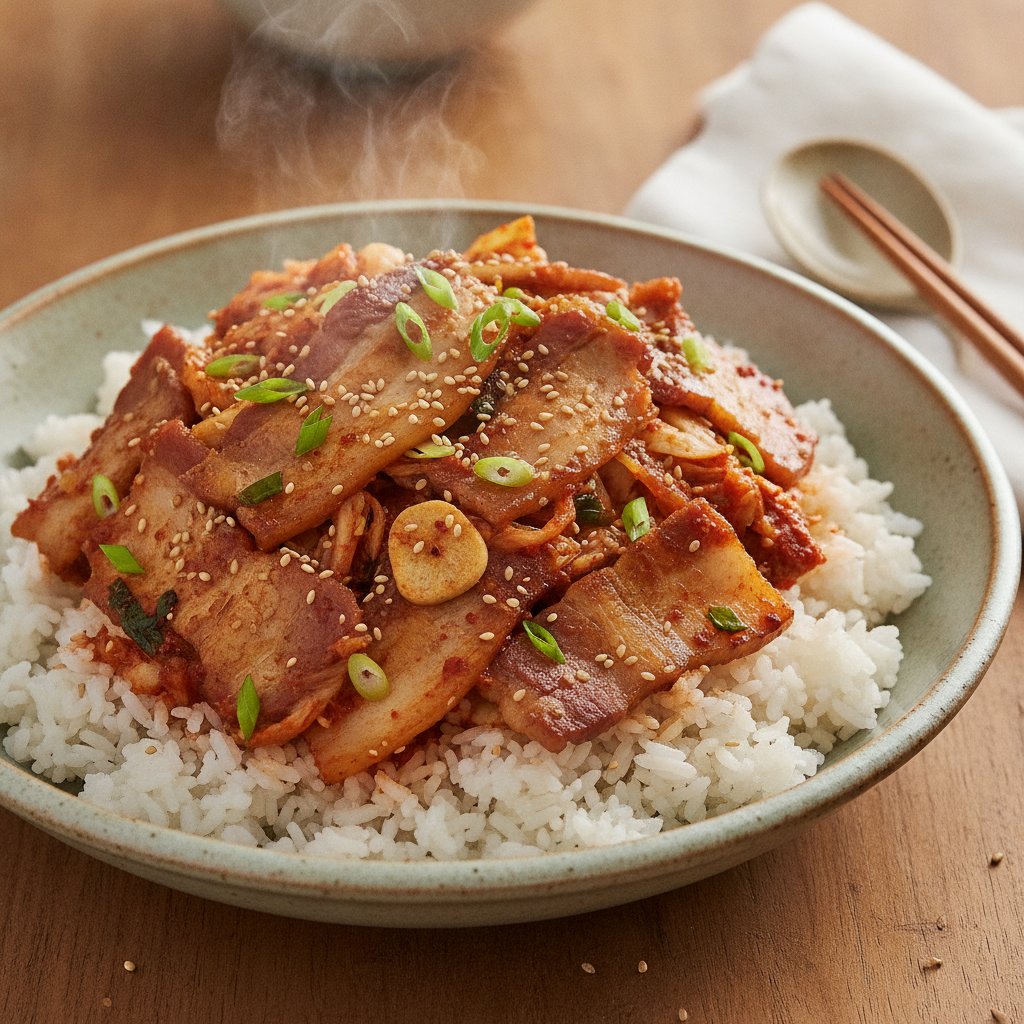 Stir-Fried Pork Belly with Kimchi