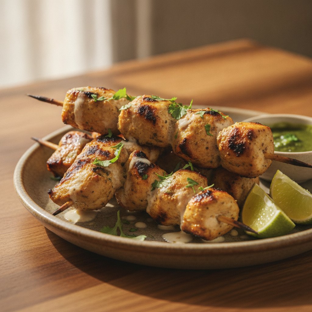 Grilled Creamy Chicken Skewers