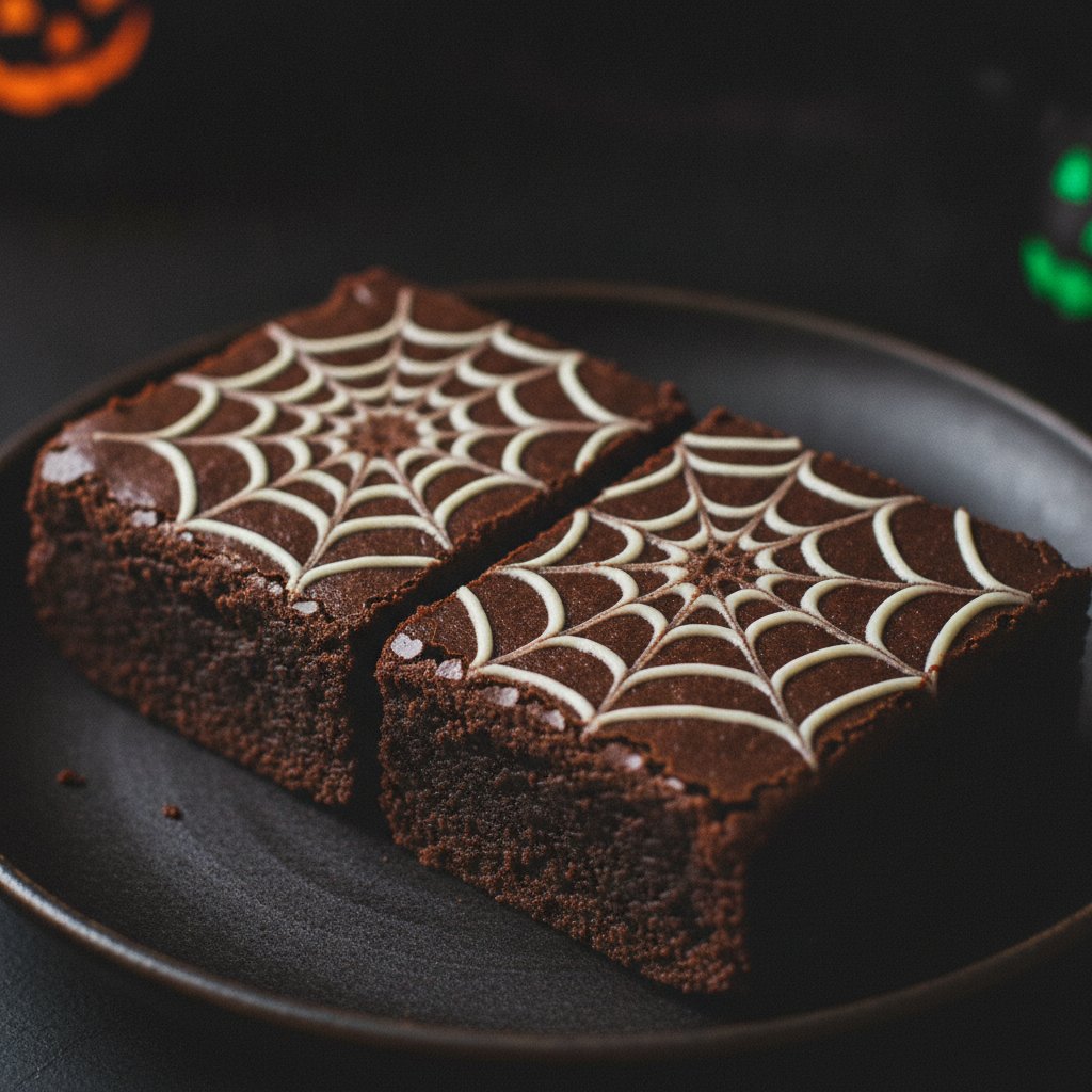 Spiderweb Brownies