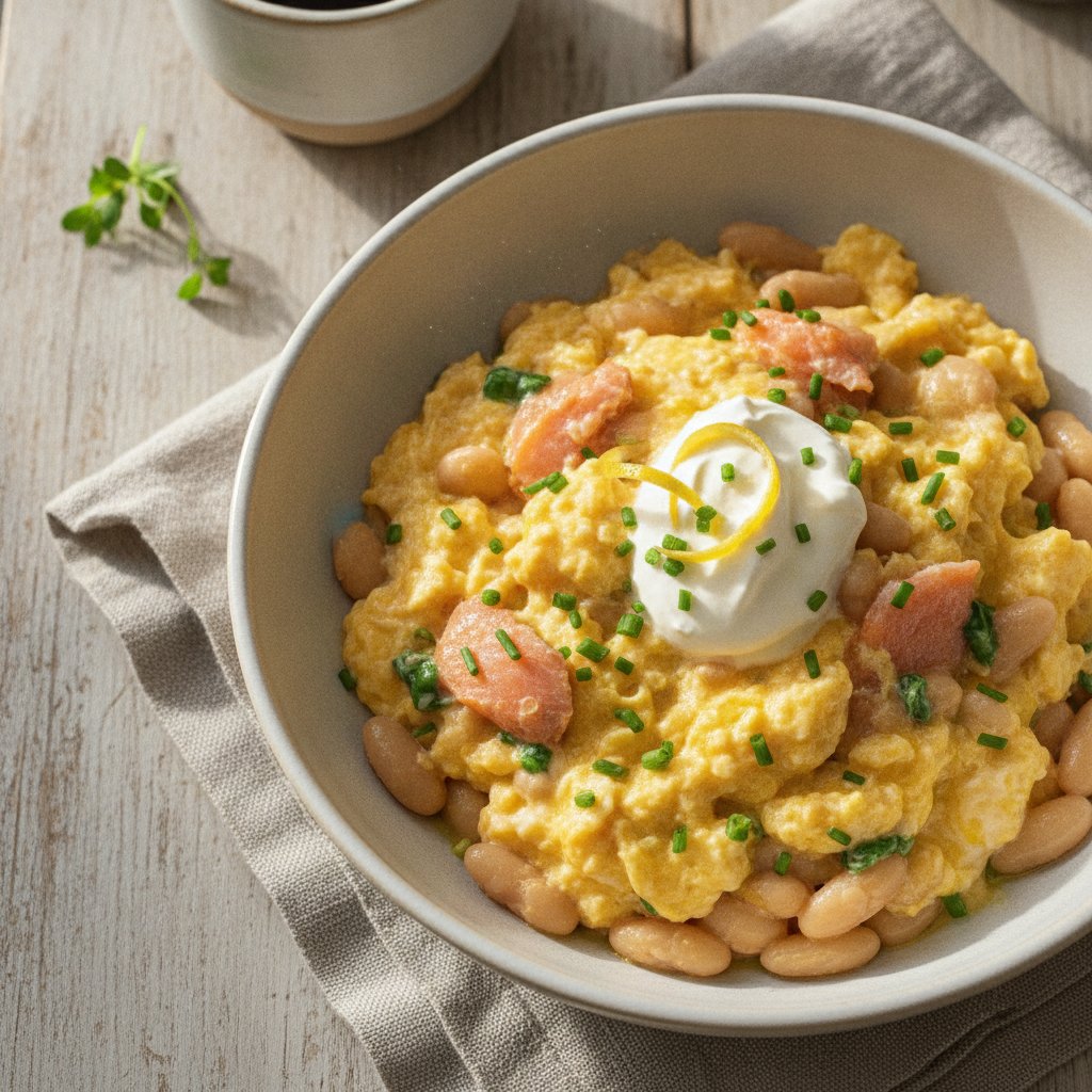 Smoked Salmon Scrambled Eggs (High-Protein)
