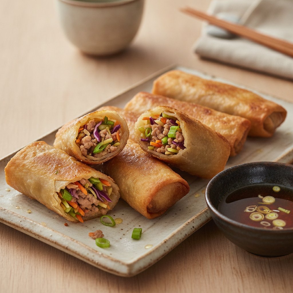 Fried Pork and Vegetable Rolls
