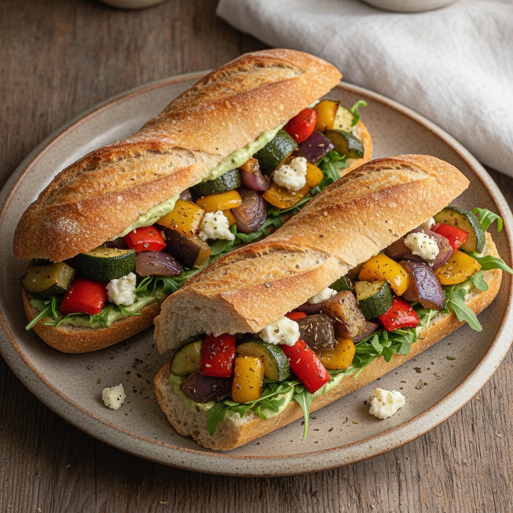 French Roasted Vegetable Baguette