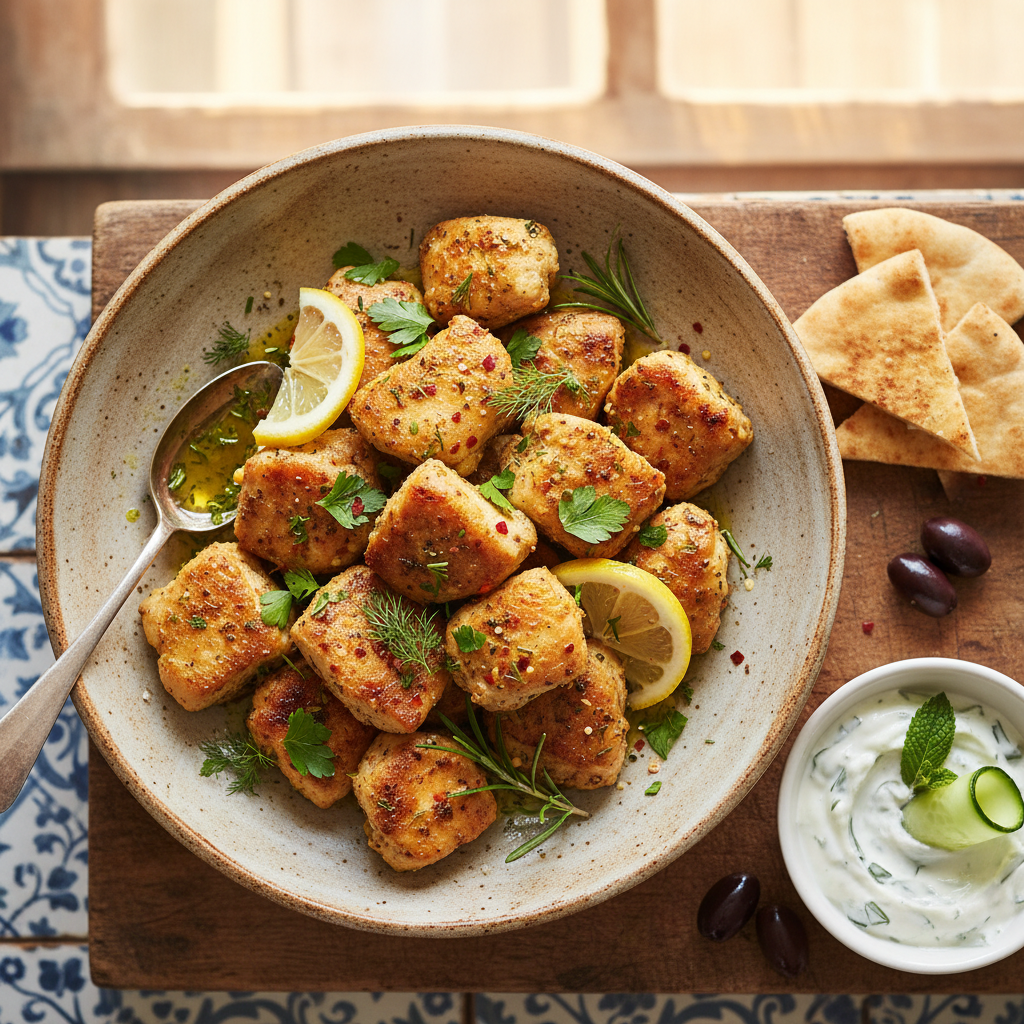 Air Fryer Lemon Herb Chicken Bites