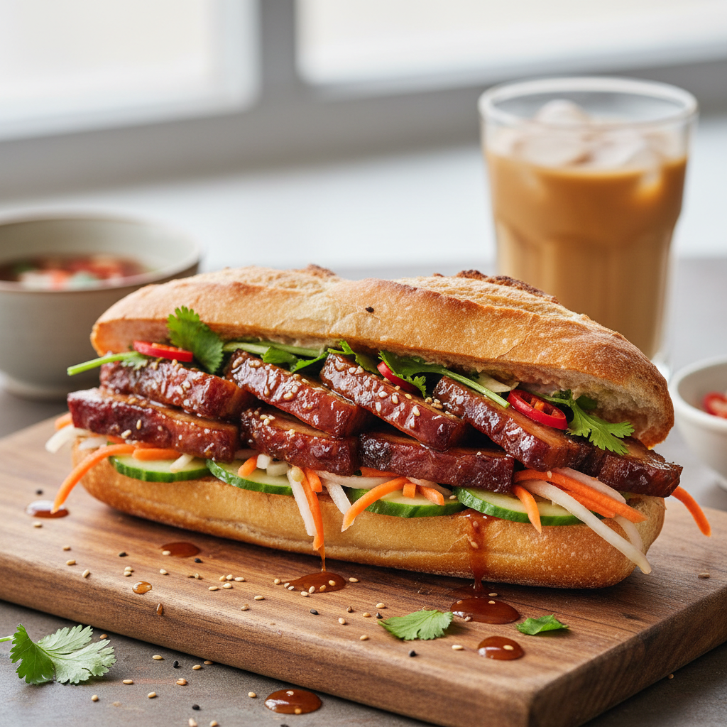 Caramelized Pork Belly Sandwich — Caramelised Pork Belly Bánh Mì
