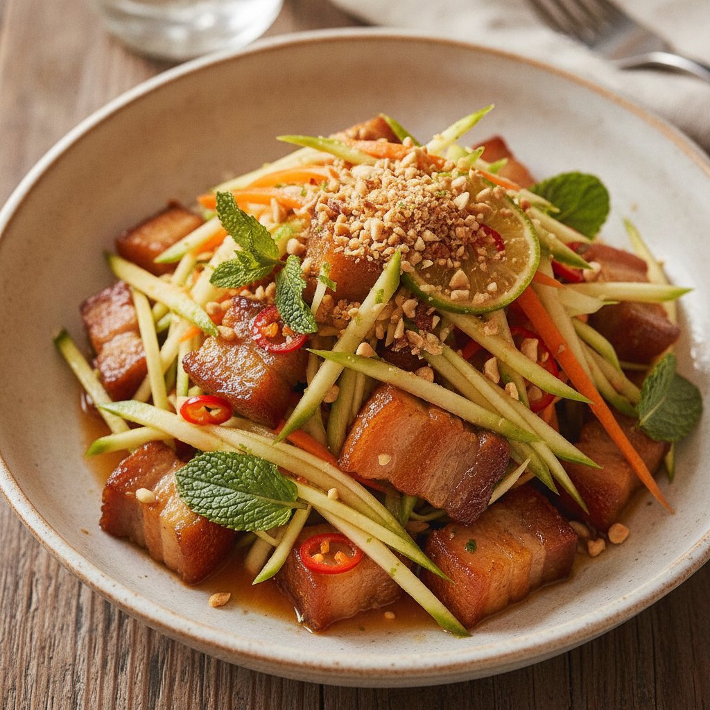 Pork Belly and Green Mango Salad