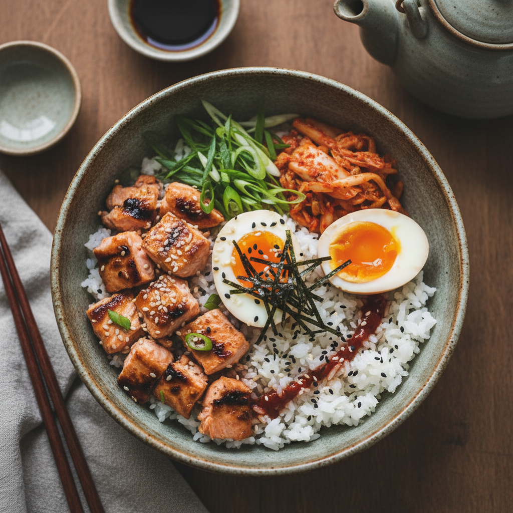 Salmon Bulgogi Rice Bowl
