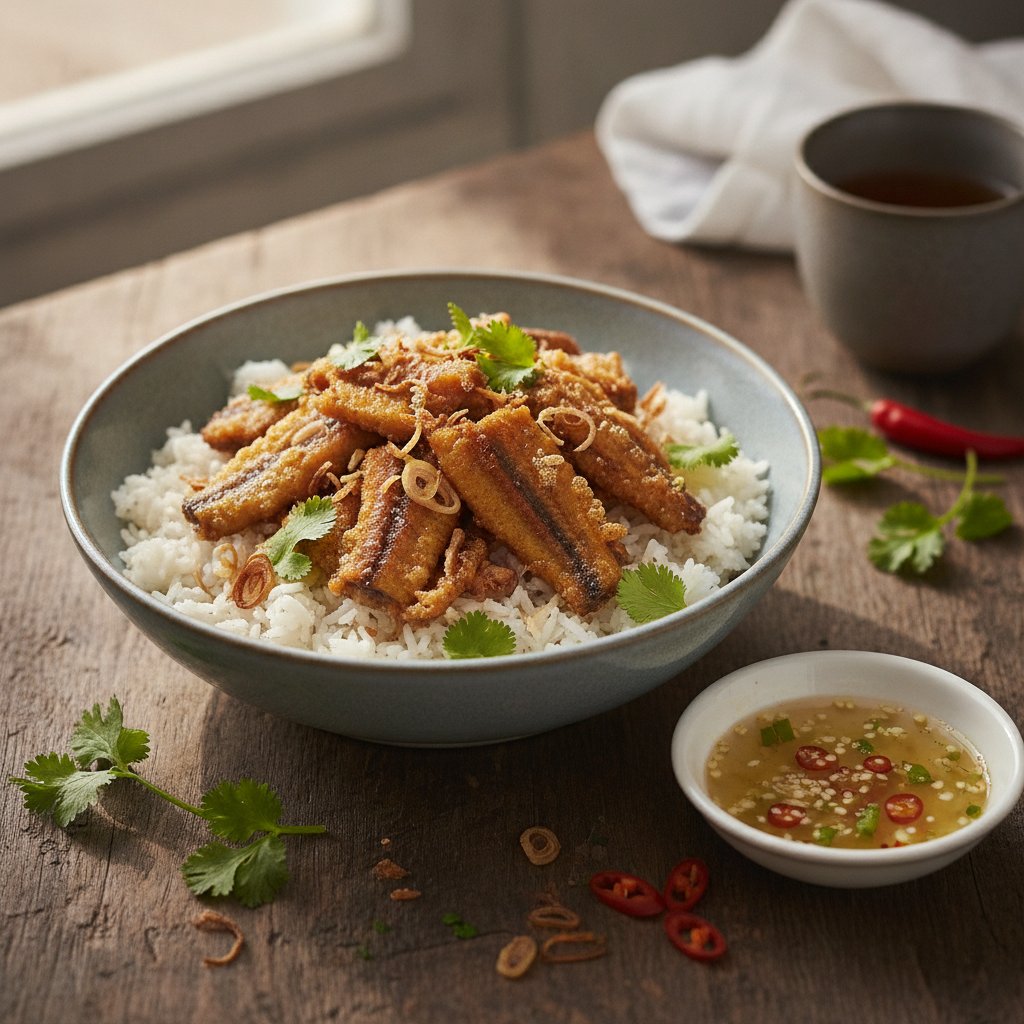 Crispy Fried Eel with Lemongrass