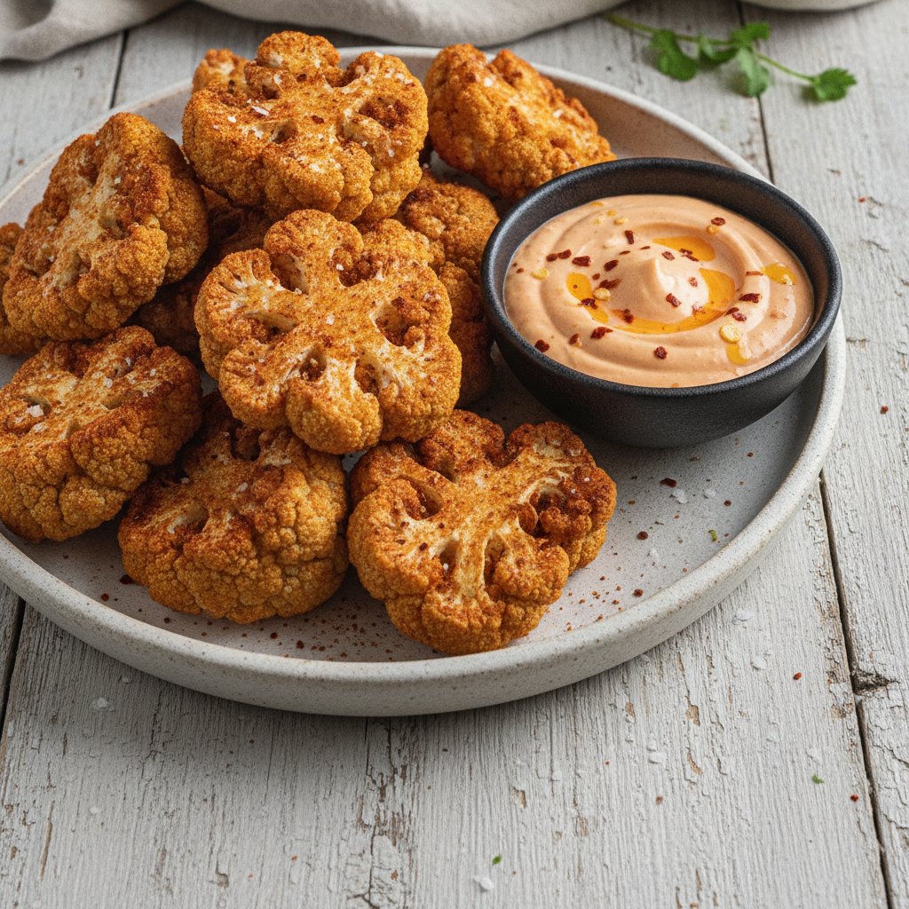 Fried Potatoes with Spicy Sauce (Keto)