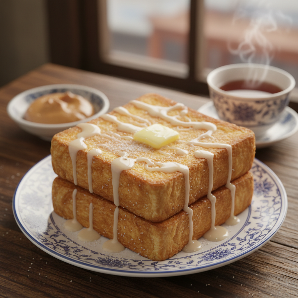 Buttered Condensed Milk French Toast — Hong Kong French Toast