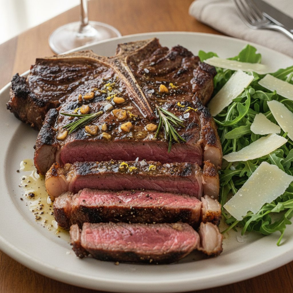 Grilled T-Bone Steak Tuscan Style
