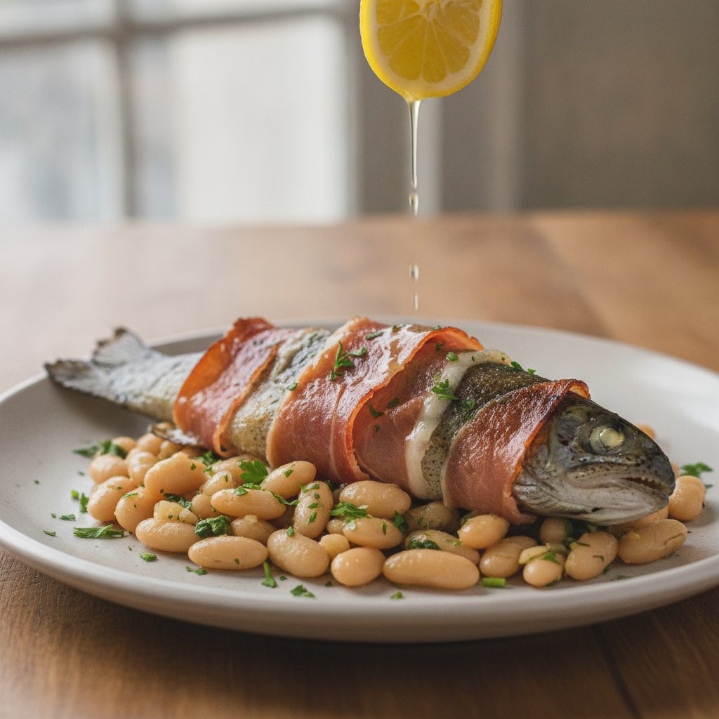 Grilled Trout with Ham (High-Protein)