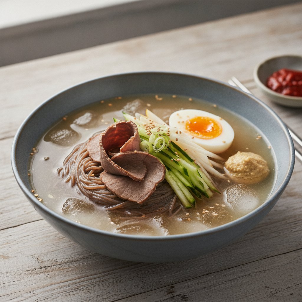 Cold Buckwheat Noodle Soup (Low-Calorie)