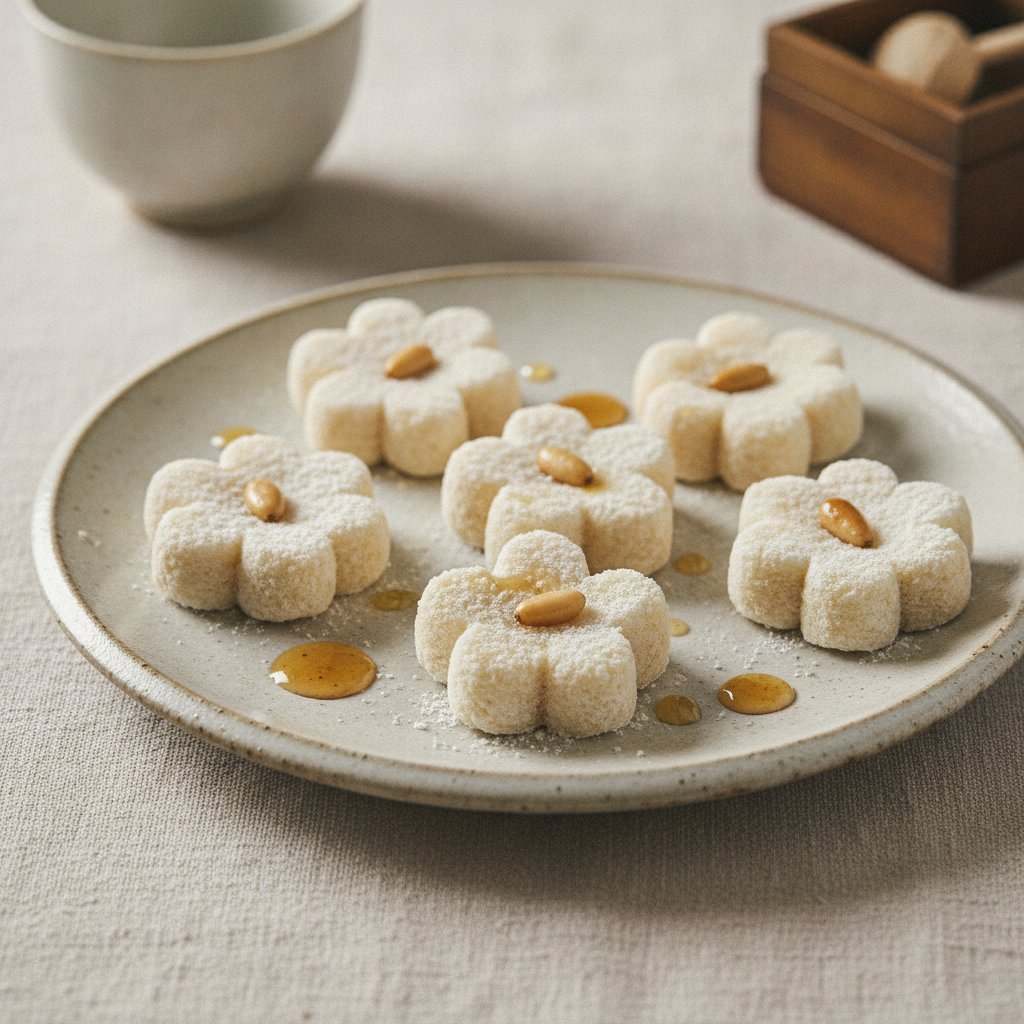 Rice Flour Flower Cookies