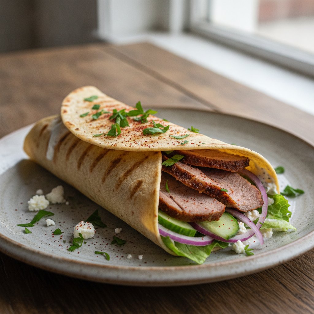Spit-Roasted Lamb Wrap (Keto)