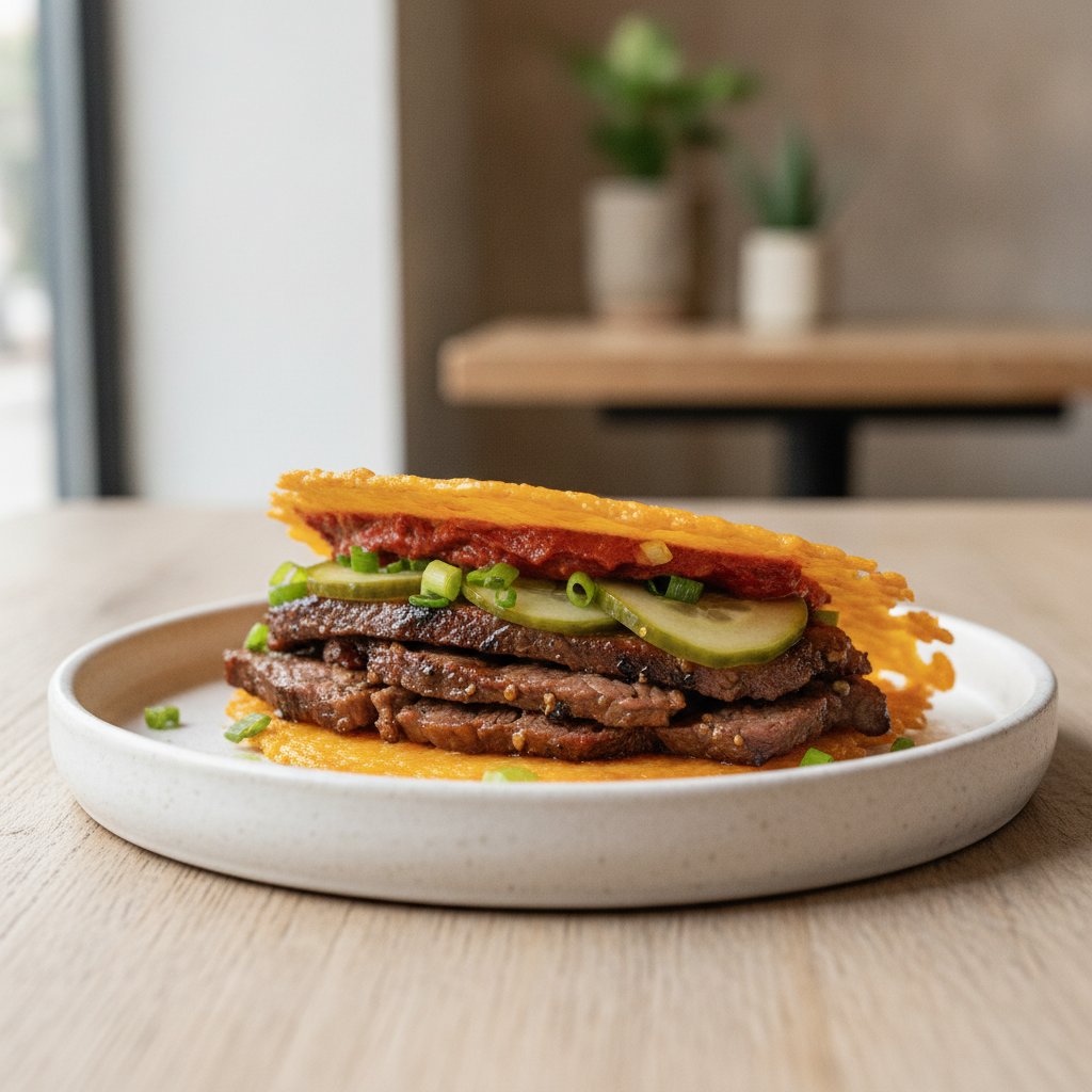 Korean Marinated Beef Sandwich (Keto)