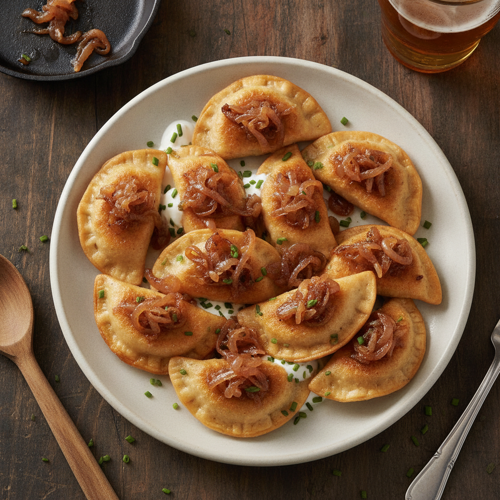 Pierogi with Caramelised Onion