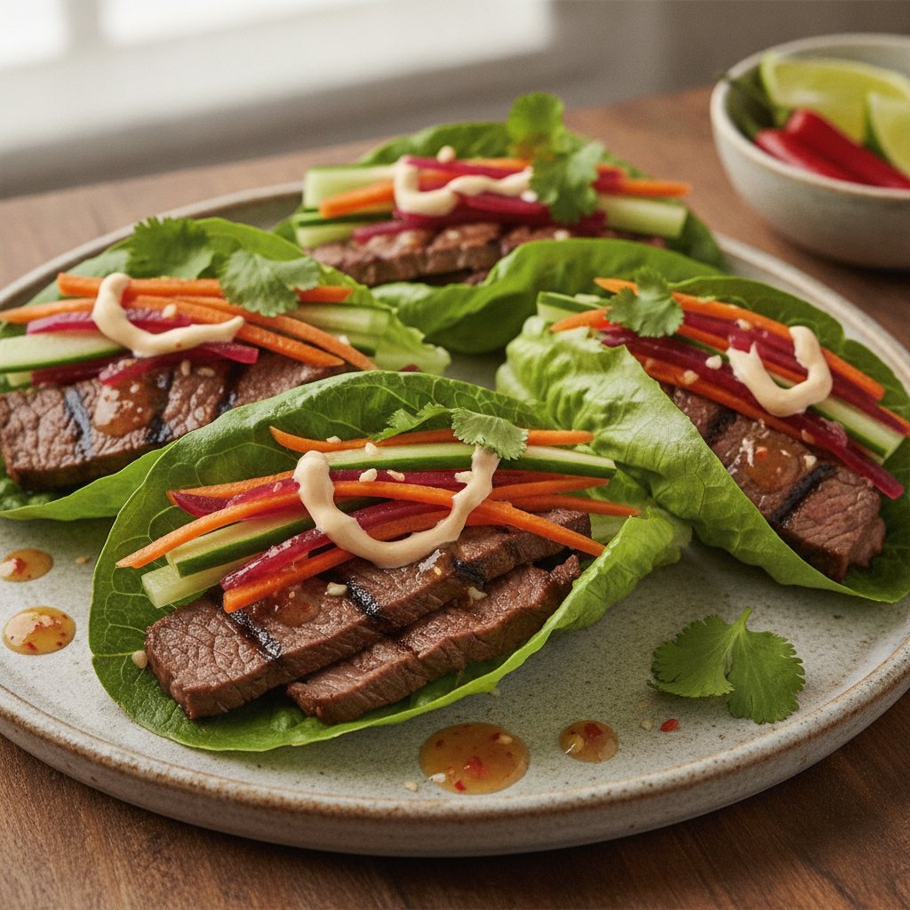 Vietnamese Grilled Beef Sandwich (Keto)
