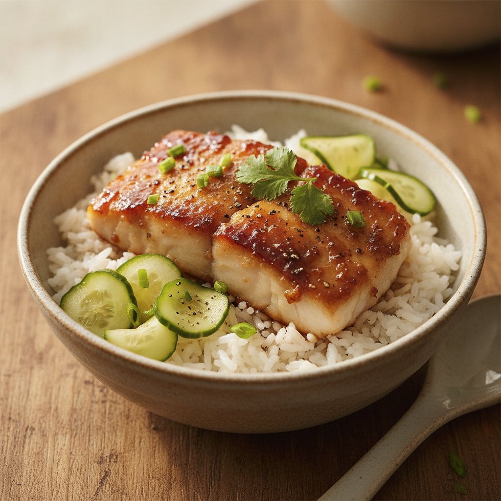 Caramelized Fish Rice Bowl