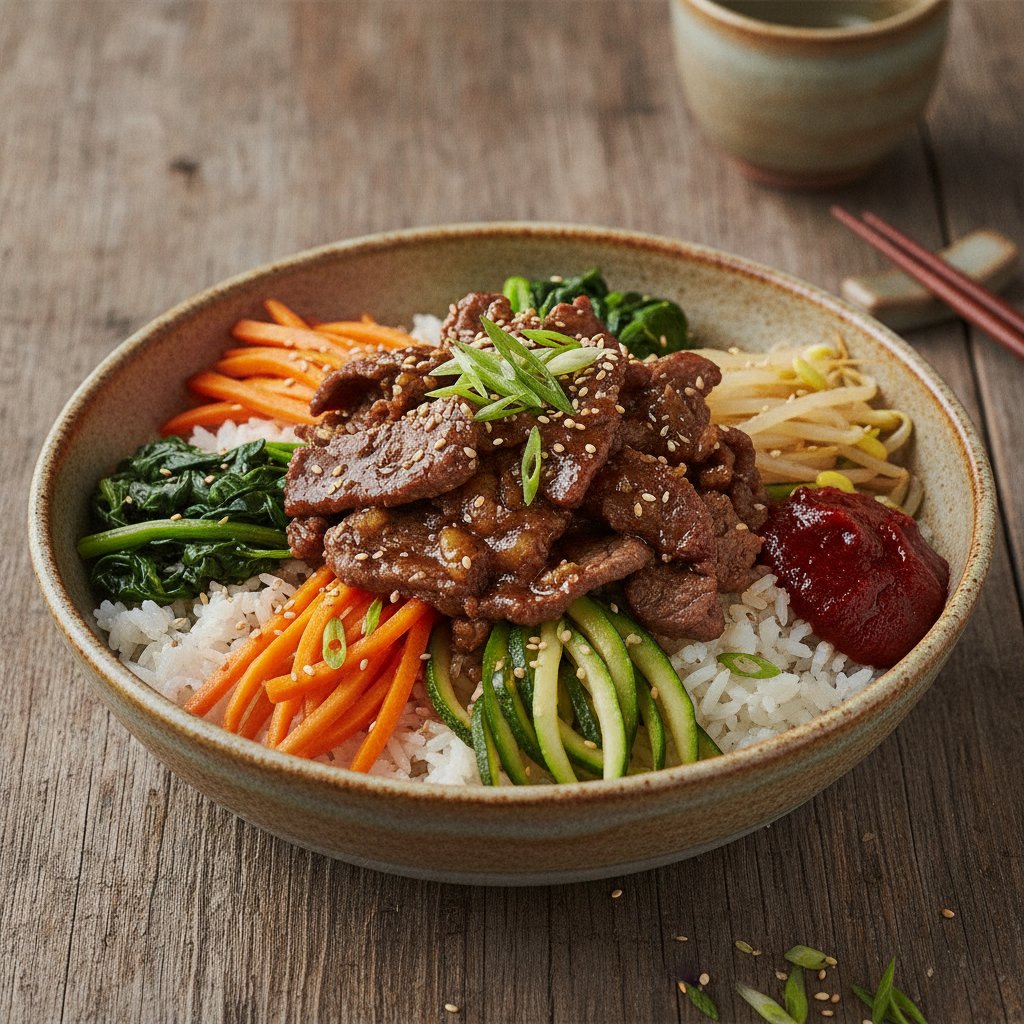 Beef and Vegetable Rice Bowl