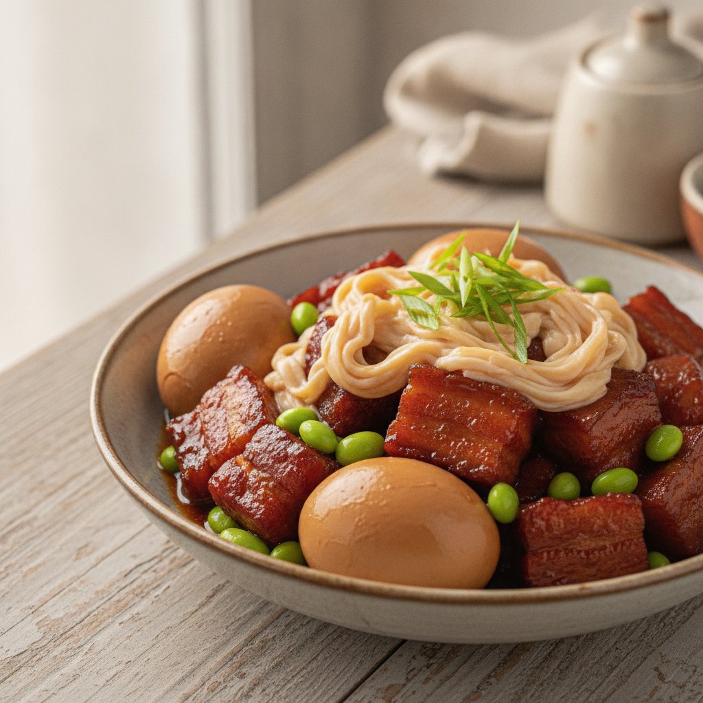 Braised Pork Belly Eggs (High-Protein)