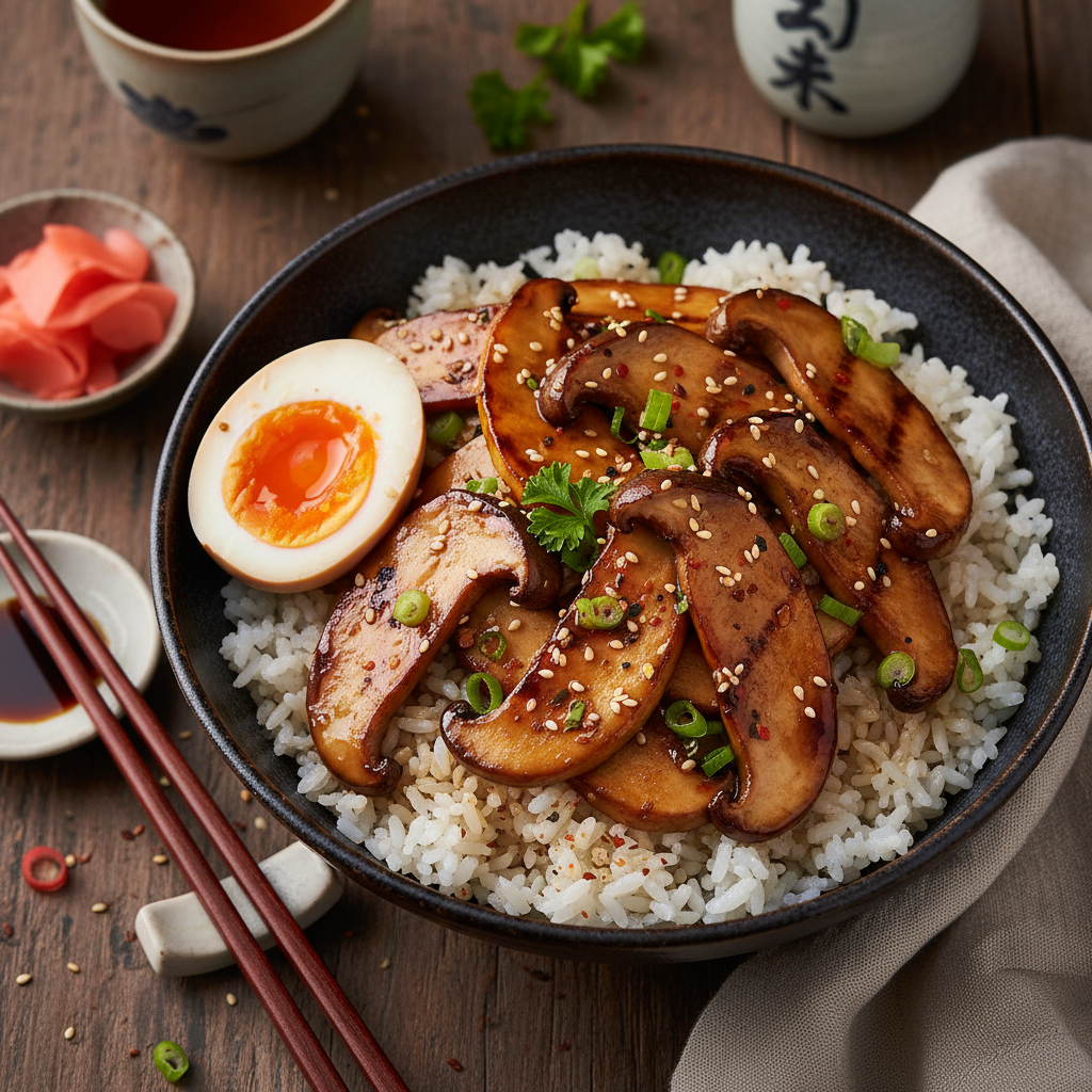 King Oyster Mushroom Donburi Bowl