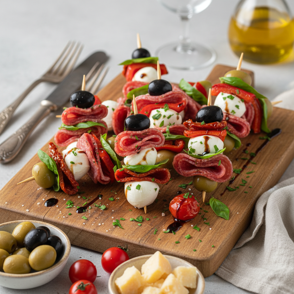 Mini Italian Antipasto Skewers