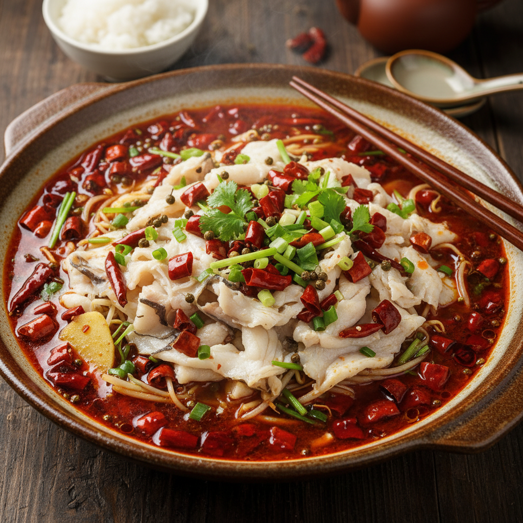Sichuan Boiled Fish in Chilli Broth