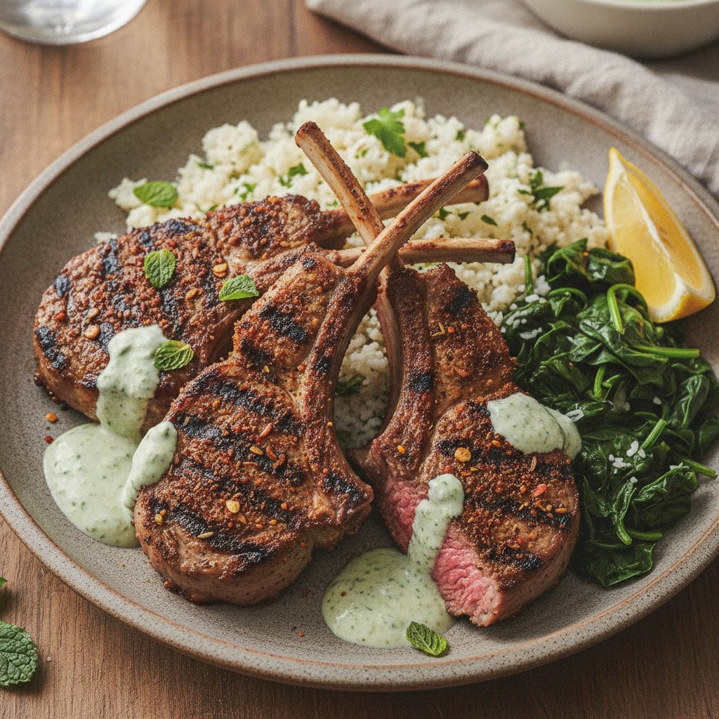 Grilled Spiced Lamb Chops (Keto)