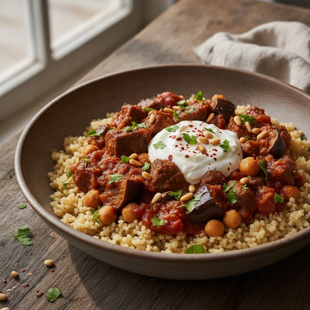 Spiced Lamb and Eggplant Bowl (High-Protein)