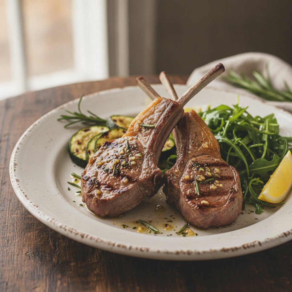 Grilled Lamb Chops with Rosemary (Low-Chol)