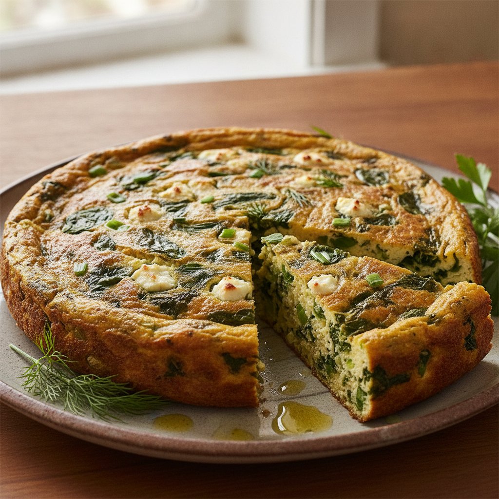 Herb and Vegetable Egg Cake (Keto)