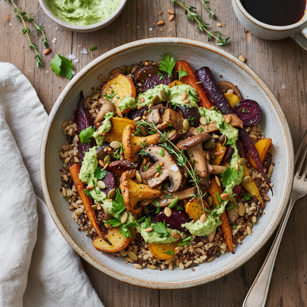 Portland Wild Mushroom Grain Bowl