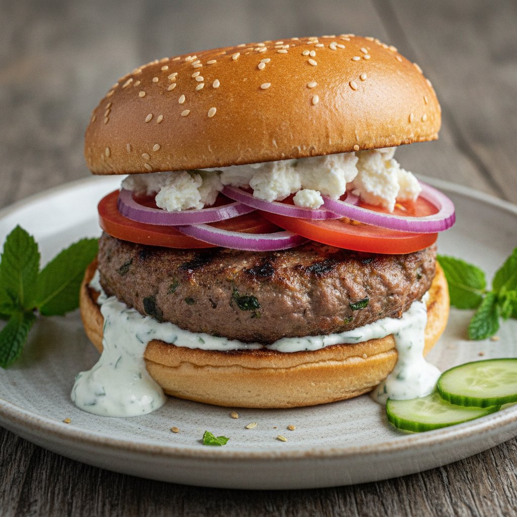 Lamb and Mint Burger
