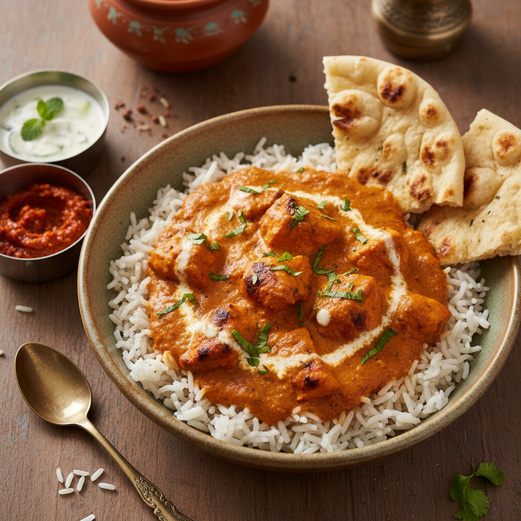 Butter Chicken Rice Bowl