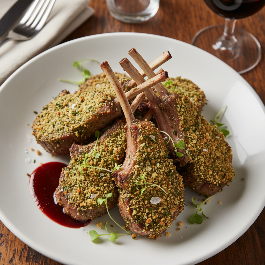 American Herb Crusted Lamb Chops