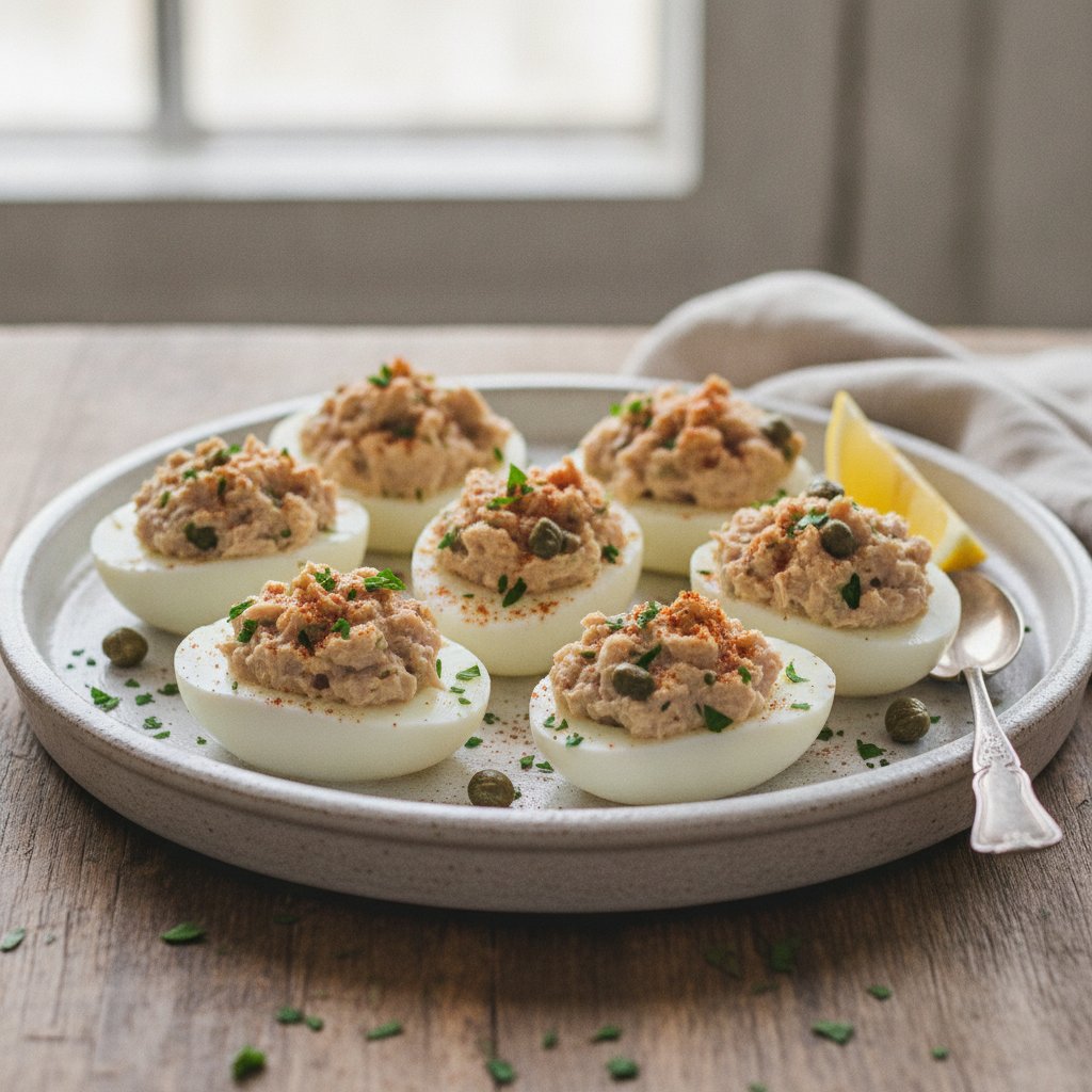 Tuna Stuffed Eggs (Low-Calorie)