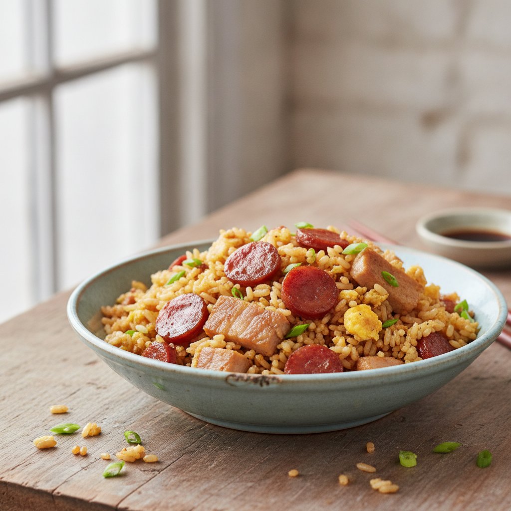Fried Rice with Chinese Sausage