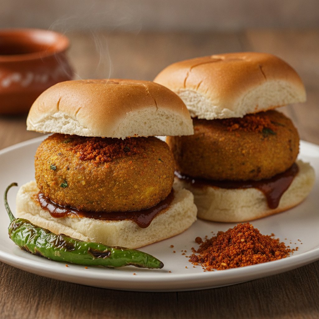 Vada Pav — Spiced Potato Fritter Burger