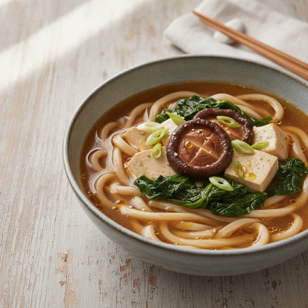 Thick Wheat Noodles in Broth