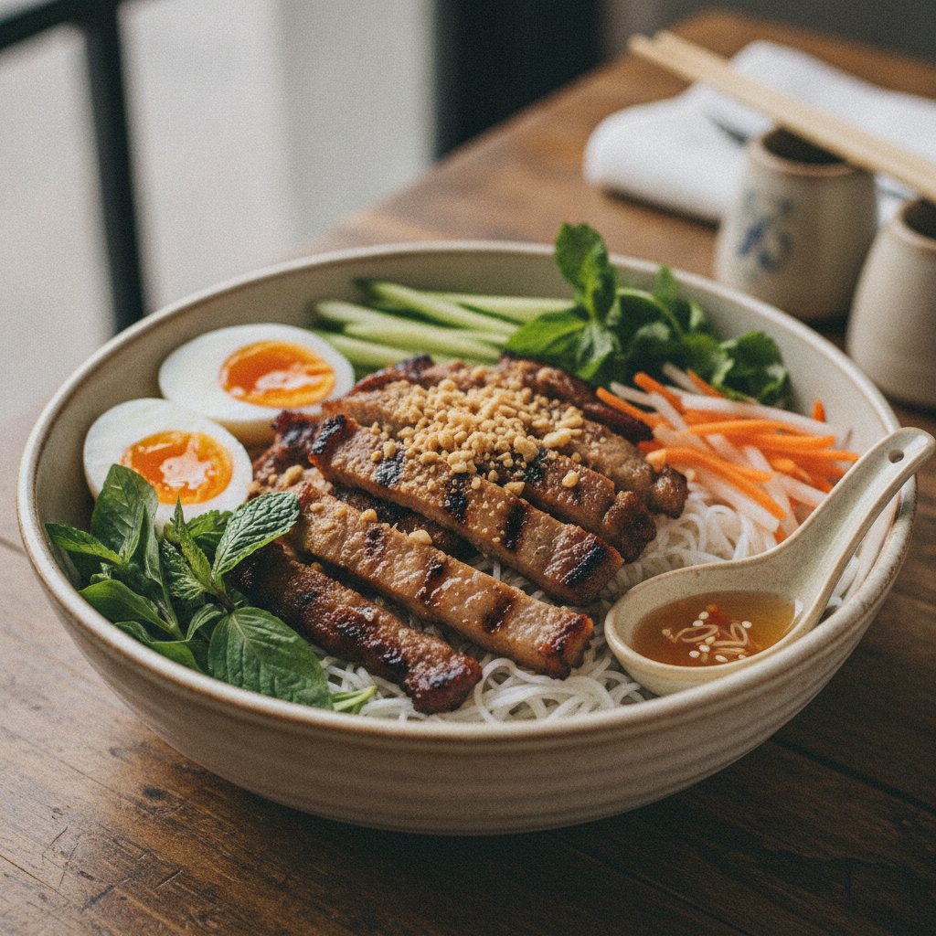 Grilled Pork Noodle Bowl (High-Protein)
