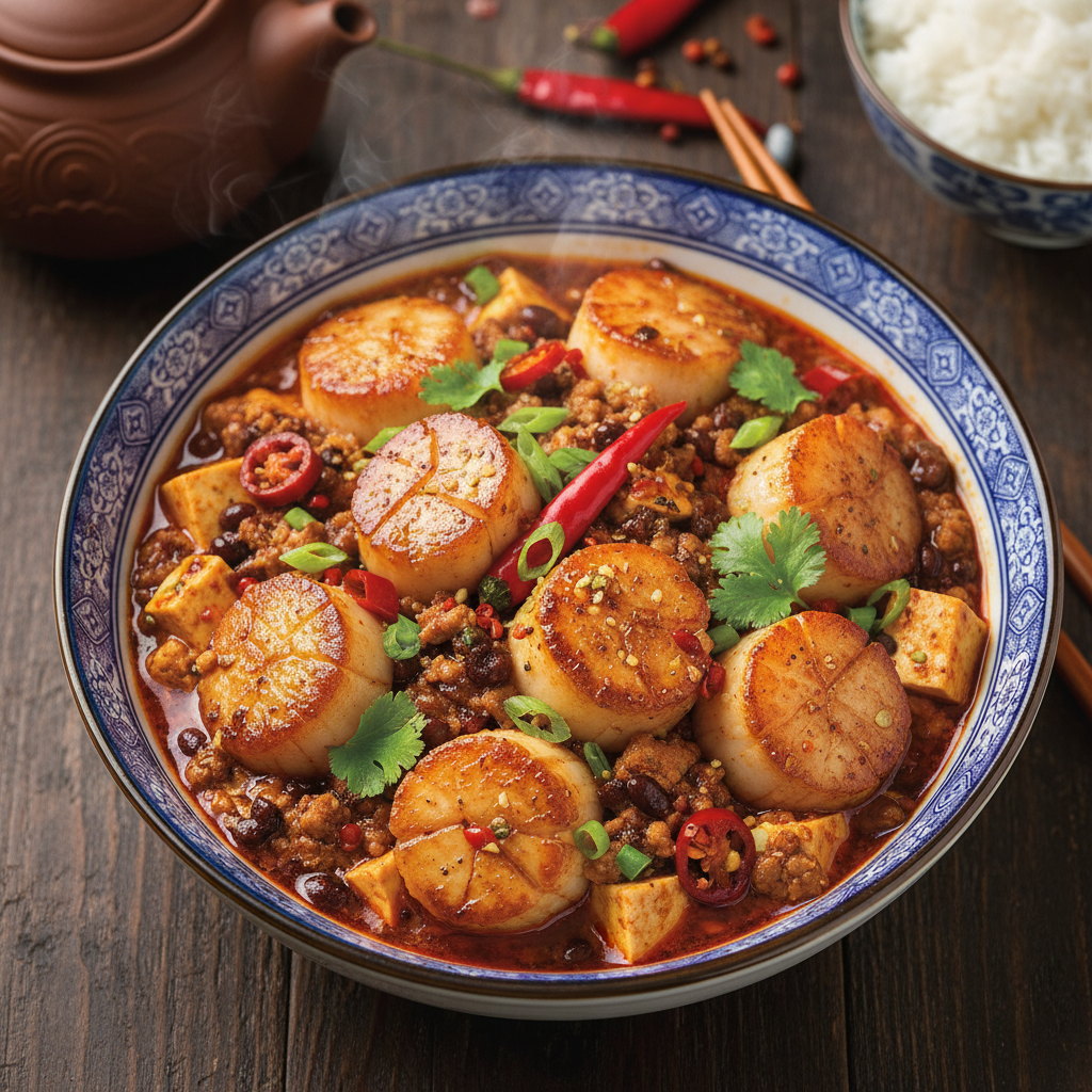 Sichuan Scallop in Mapo Sauce