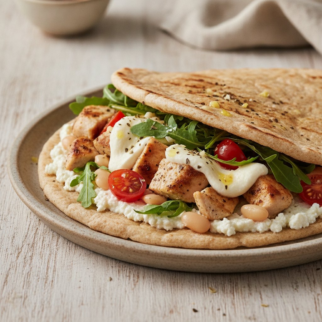Grilled Chicken Flatbread Wrap (High-Protein)