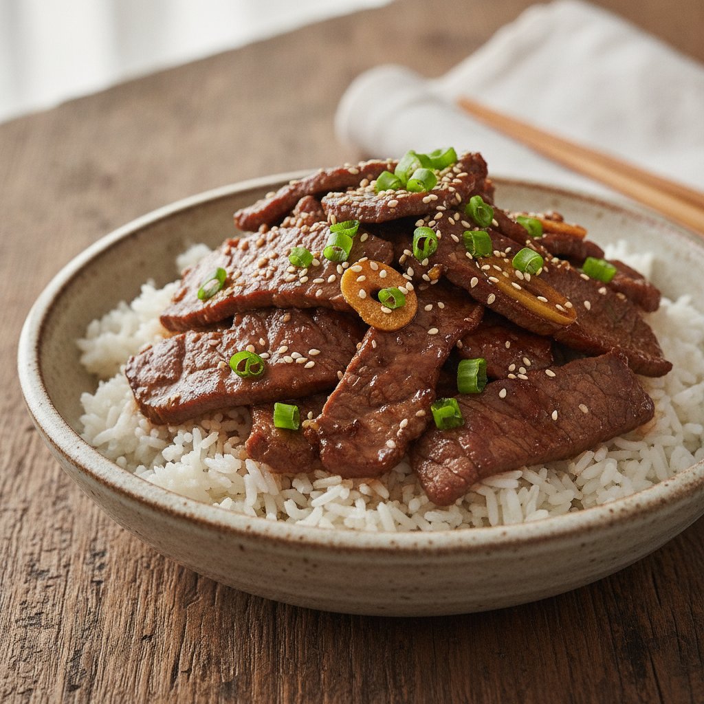 Stir Fried Beef with Sweet Soy Glaze