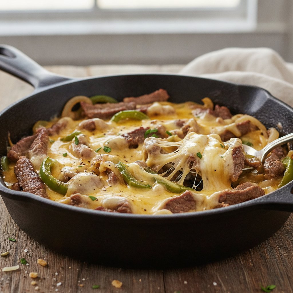 Philly Cheesesteak Skillet